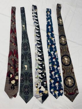 Vintage Snoopy & Peanuts Necktie – Licensed Character Ties 1990s Charlie Brown